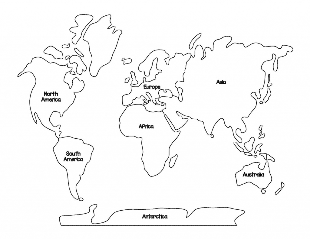 10 North America | Kids Coloring | Unlabeled World Map, World Map - 7 Continents Map Printable