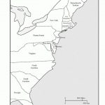 13 Colonies Blank Map | Ageorgio   Map Of The Thirteen Colonies Printable