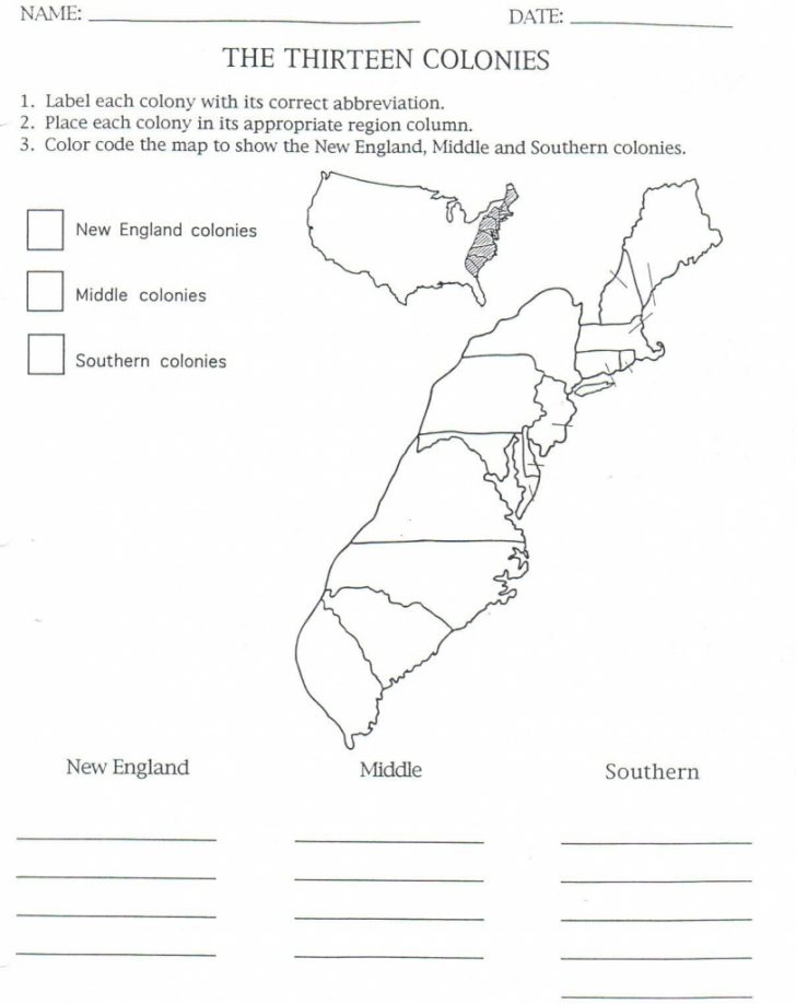 New England Colonies Map Printable