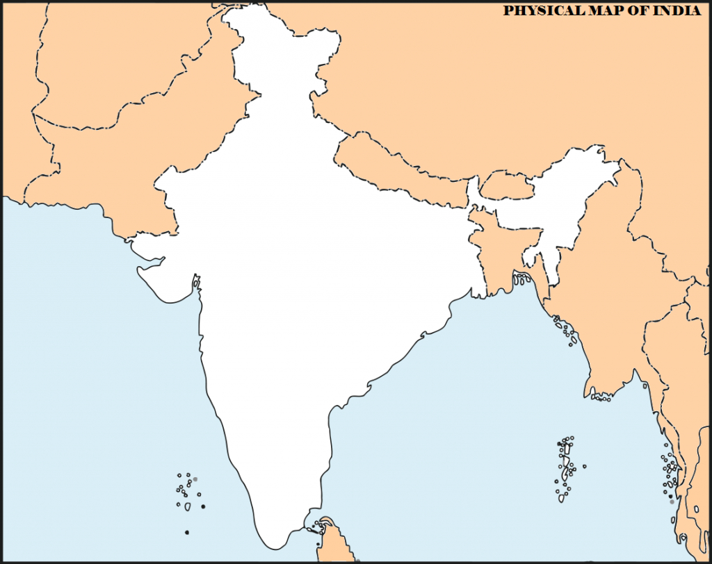 14 Important Maps Of India (Physical And Political Map) – Best Of India! - Physical Map Of India Outline Printable