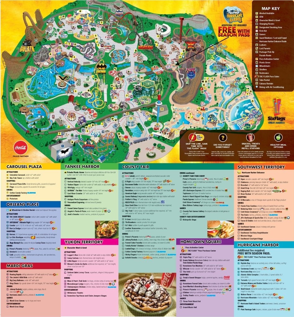15317 Thumbnail 1024 Six Flags Great America Map 6 - World Wide Maps - Six Flags Great America Printable Park Map