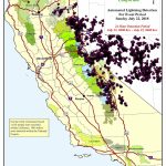 1,610 Lightning Strikes Hit California On Sunday, Mostly Along The   Lightning Map California