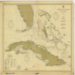 18 X 24 Inch 1900 Us Old Nautical Map Drawing Chart Of Straits Of   Boating Maps Florida