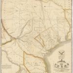 1830 First Edition Of The Austin Map Of Texas: “The Map Of Texas I   Old Texas Maps Prints