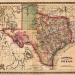 1866 Schönberg's Map Of Texas Historic Map 24X28 #vintage | Family   Vintage Texas Map Prints