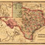 1866 Texas Map Old West Map Antique Texas Map Restoration   Vintage Texas Map