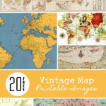 20 Free Vintage Map Printable Images | Remodelaholic #art   Create Printable Map