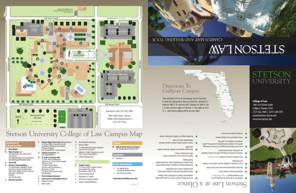 2010 Stetson Law Campus Map And Walking Tourstetson University - State College Of Florida Bradenton Campus Map