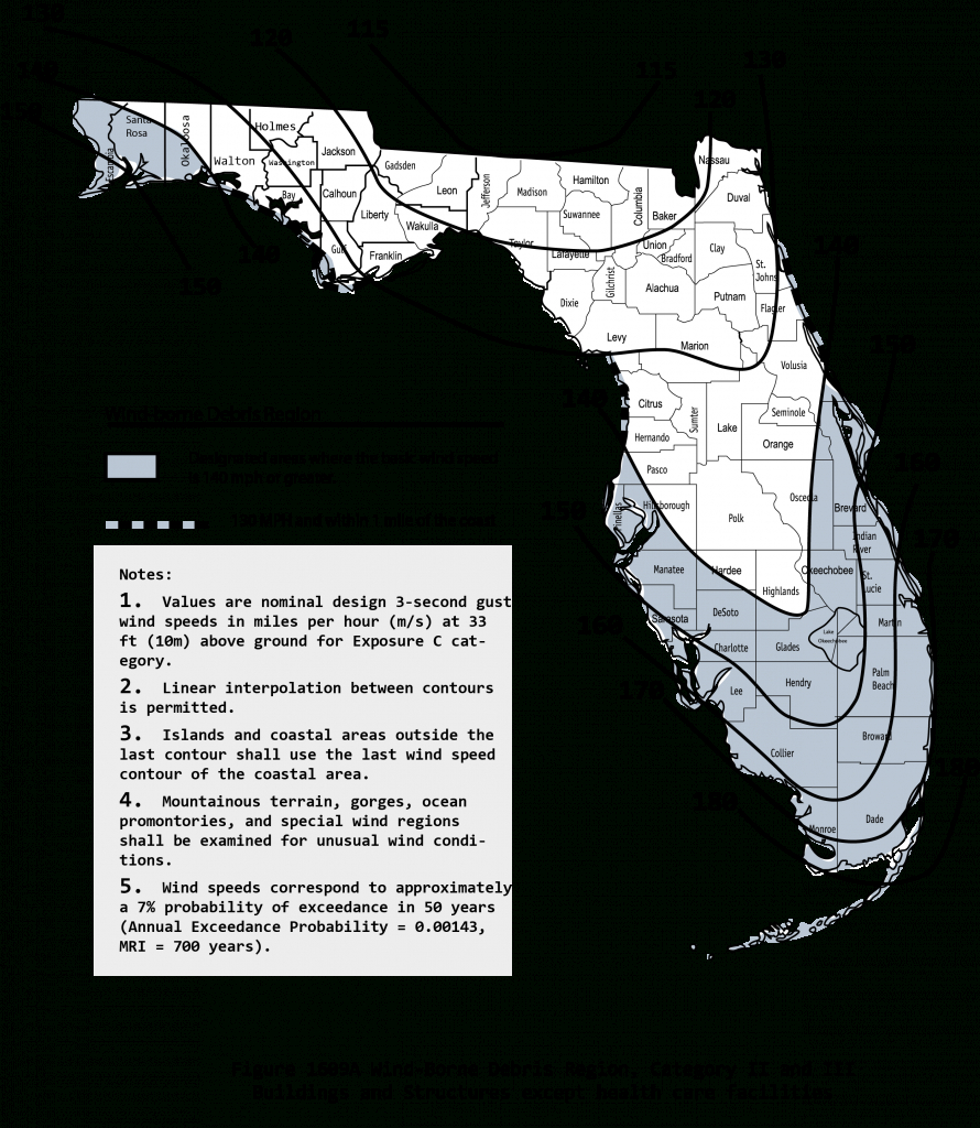 2010 Wind Maps - Florida Wind Zone Map 2017