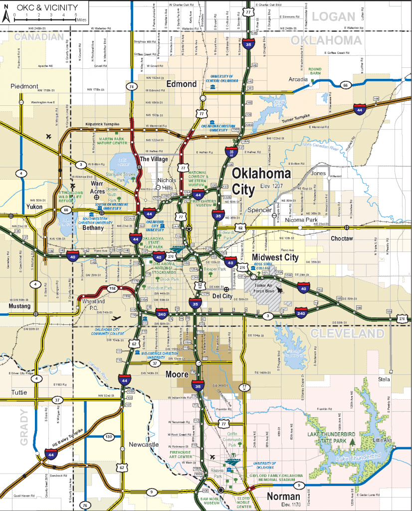 2019-2020 State Map - Oklahoma State Map Printable