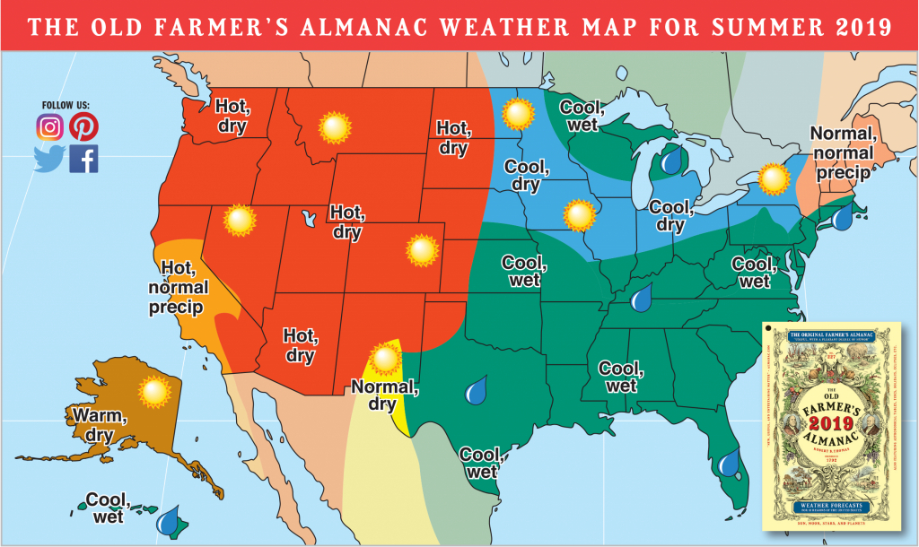 2019 Summer Forecast: Hotter Temps Out West, Rain For Others | The - Florida Weather Map With Temperatures