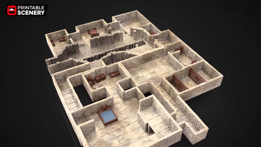 3D Printable Dungeon Tiles - Youtube - Printable D&amp;amp;amp;d Map Tiles