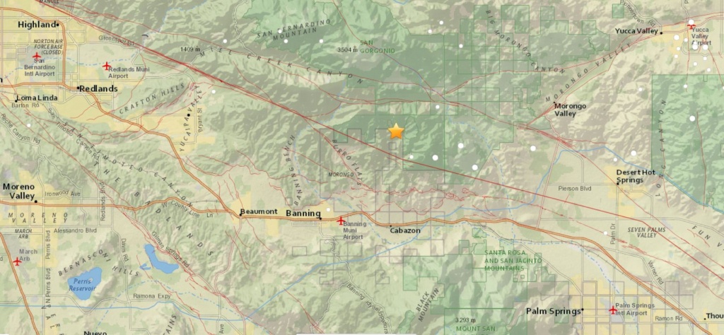 4.5-Magnitude Earthquake Jolts The Cabazon Area In Riverside County - Printable Map Of Riverside County