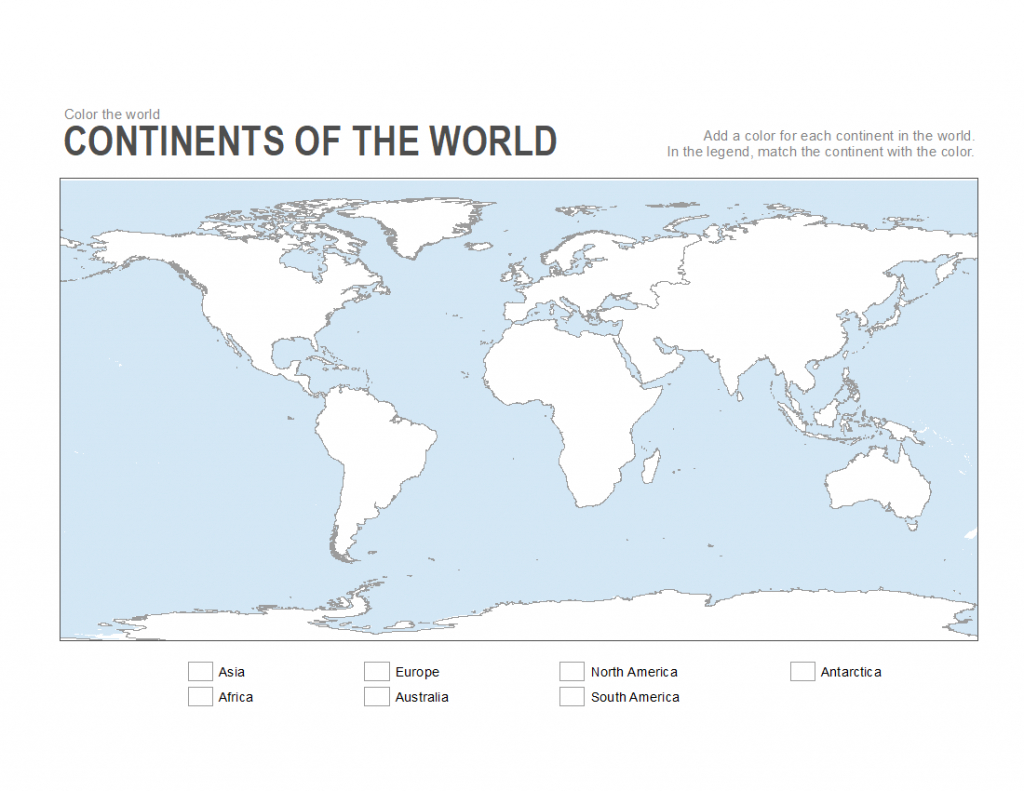 7 Printable Blank Maps For Coloring Activities In Your Geography - 7 Continents Map Printable