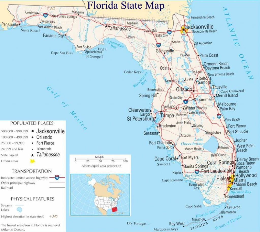 A Large Detailed Map Of Florida State | For The Classroom In 2019 - Dania Beach Florida Map