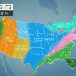 Accuweather's Us Winter Forecast For 2018 2019 Season   Florida Weather Map With Temperatures