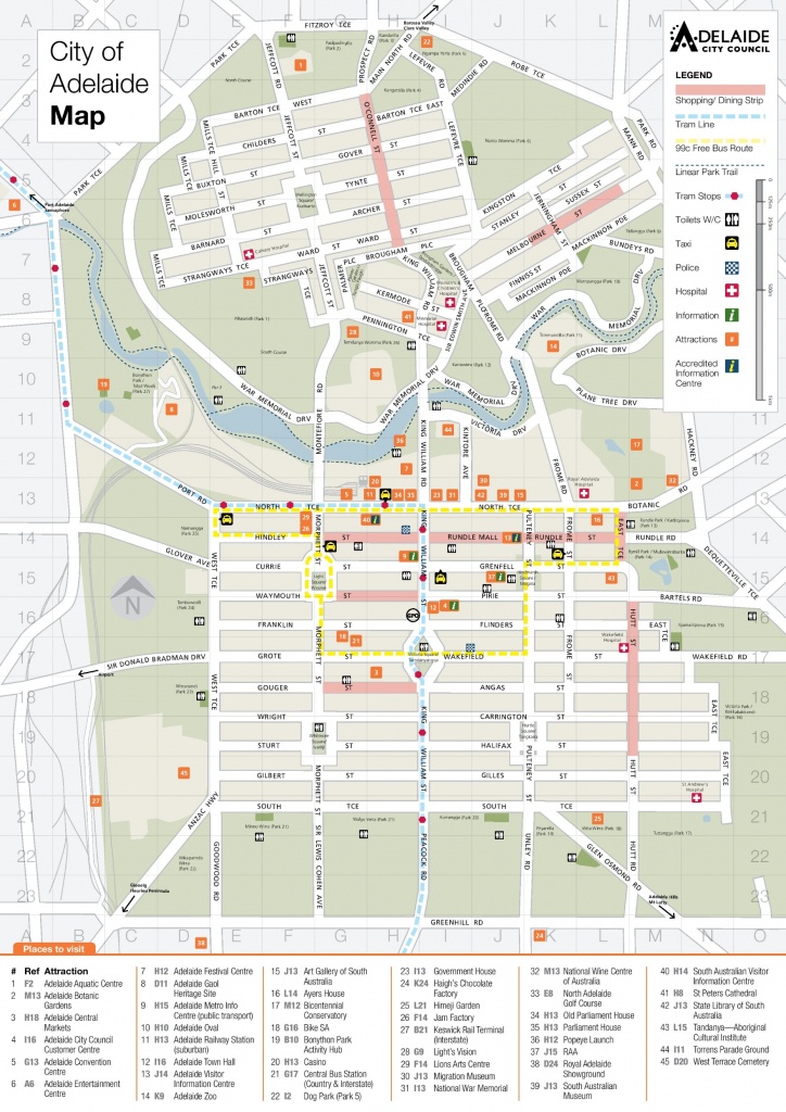 Adelaide Maps | Australia | Maps Of Adelaide - Printable Map Of Adelaide Suburbs