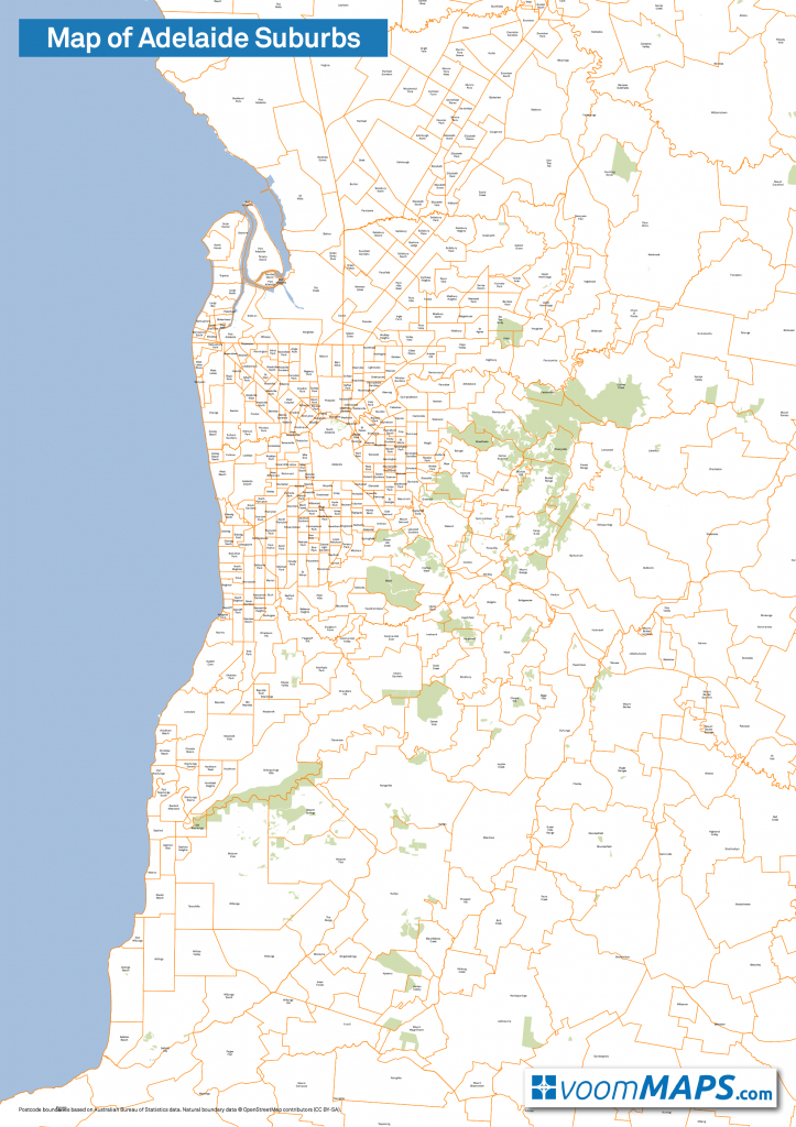 Adelaide Suburbs Map – Voommaps - Printable Map Of Adelaide Suburbs