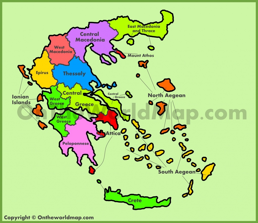Administrative Map Of Greece - Printable Map Of Greece