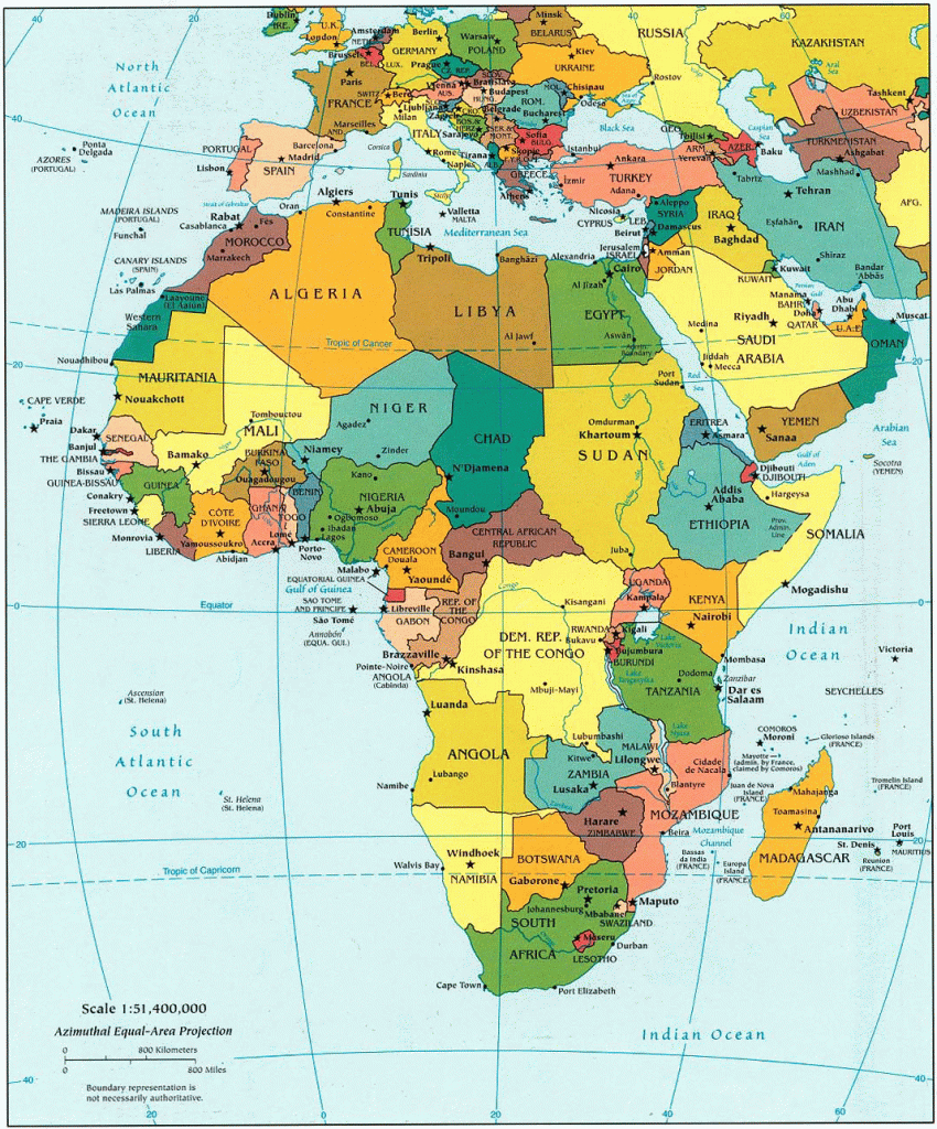 Africa Political Map, Africa Map, Printable Africa Map - Printable Political Map Of Africa