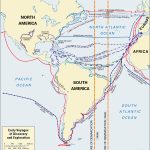 Age Of Atlantic Exploration: Map Of Early Voyages Of Discovery   Printable Map Of Christopher Columbus Voyages