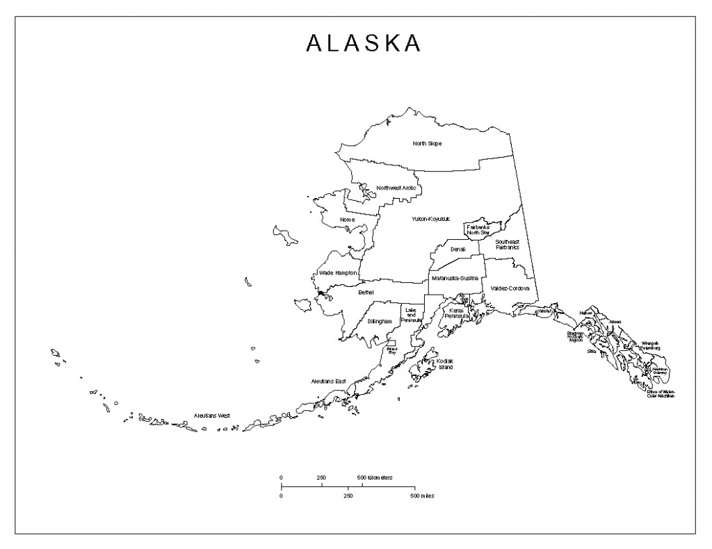 Alaska Labeled Map - Alaska State Map Printable