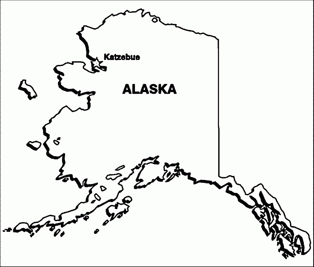Alaska Map Coloring Page - Coloring Home - Alaska State Map Printable