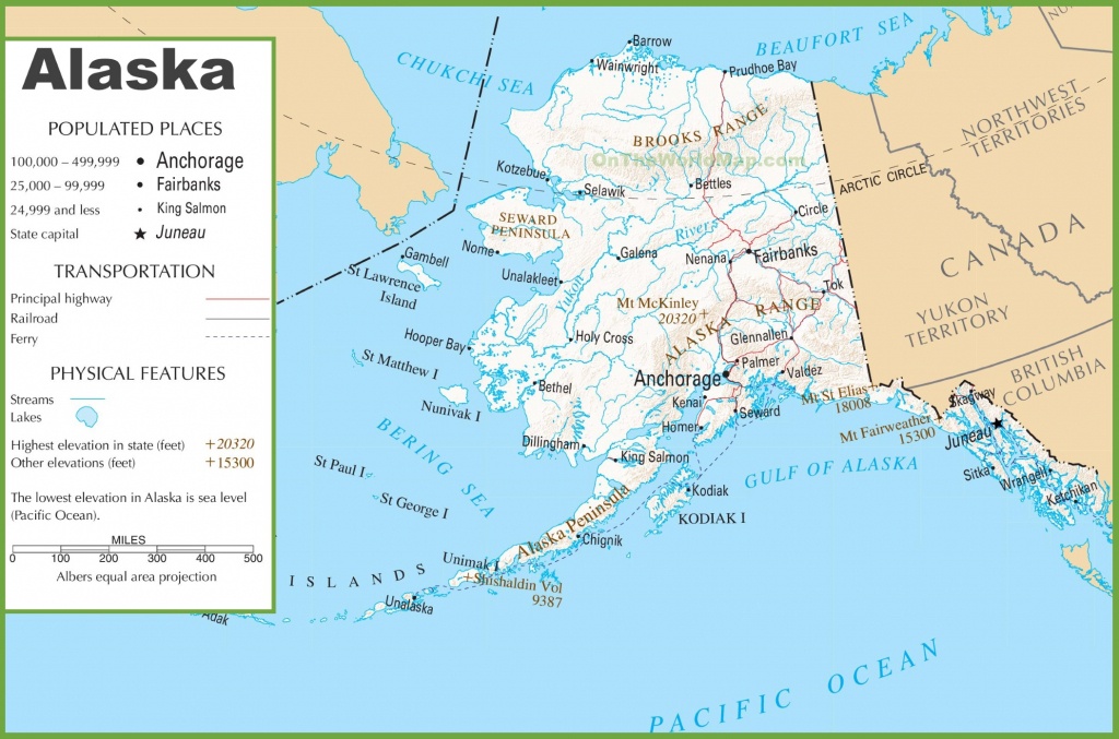 Alaska Road And Railroad Map - Printable Map Of Alaska