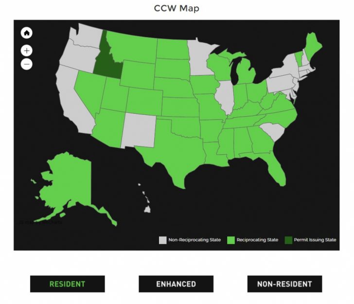 California Ccw Reciprocity Map