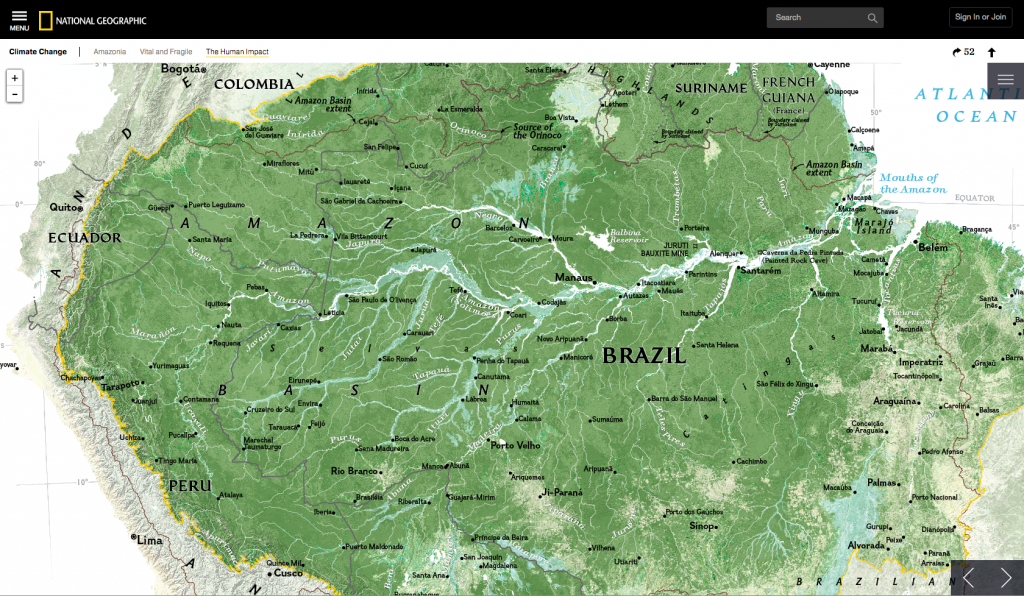 Amazonia Under Threat &amp;gt; Stamen Design - National Geographic Printable Maps
