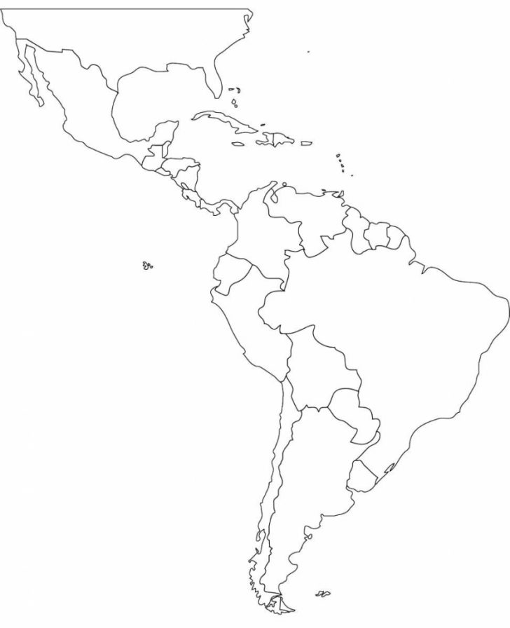 Central America Outline Map Printable