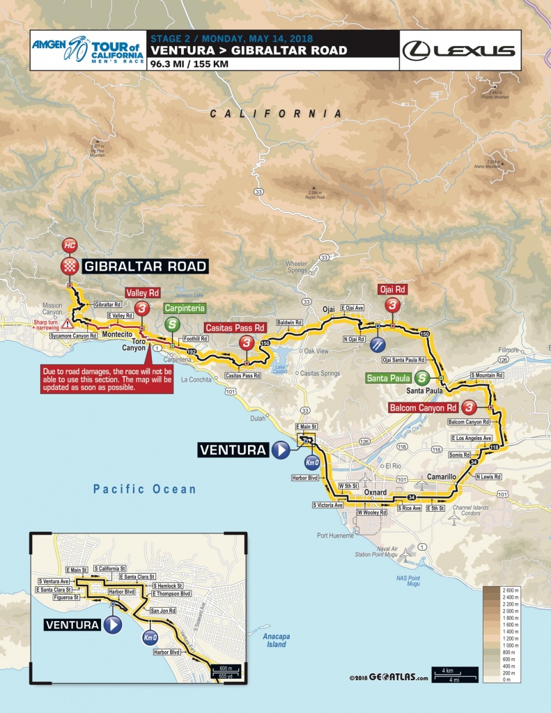 Amgen Tour Of California 2018 | Stage 2 | Stage/race Profiles - Tour Of California 2018 Map