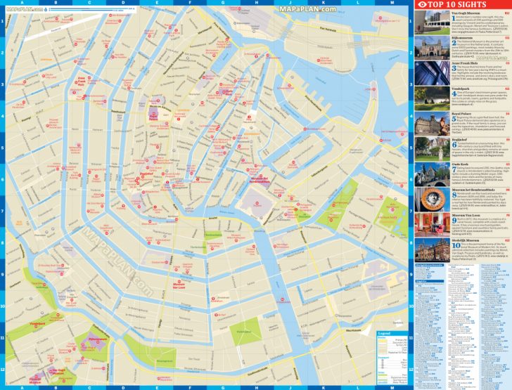 Printable Map Of Amsterdam City Centre