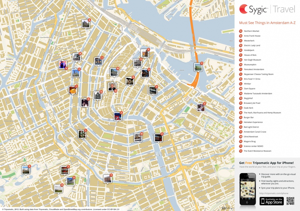 Amsterdam Printable Tourist Map | Sygic Travel - Large Printable Maps