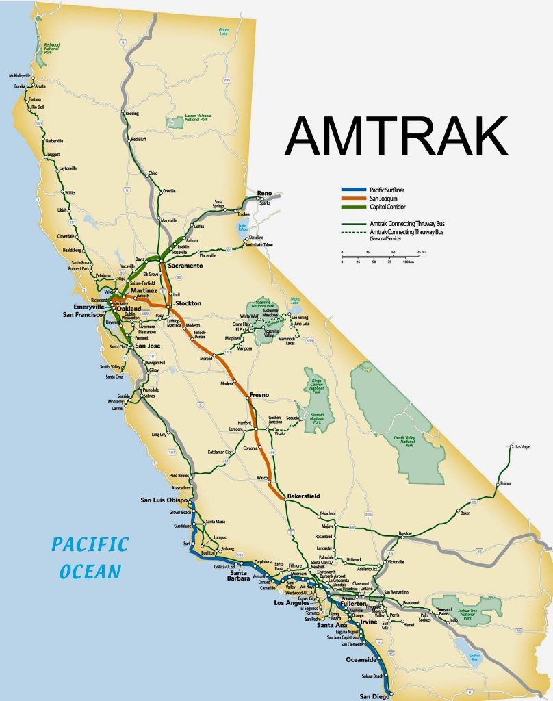 Amtrak Route Map Southern Map Of California Springs Amtrak Map - Amtrak Station Map California