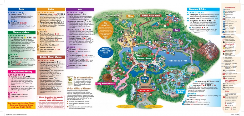 Animal Kingdom Map | Disney Ideas | Disney World Map, Disney Map - Disney Parks Florida Map