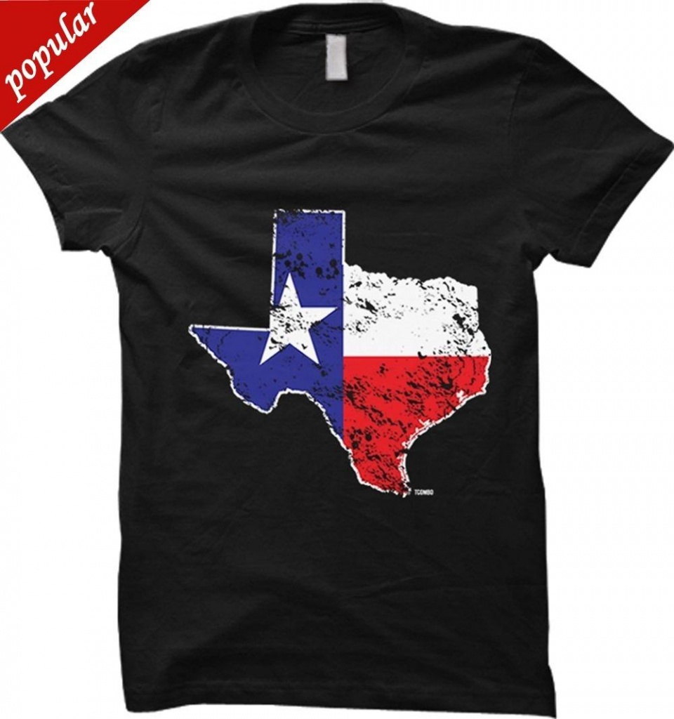 Anime Print Tee Texas State Map Usa Womens T Shirt Funny Printing T - Texas Not Texas Map T Shirt