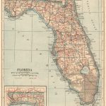 Antique Florida Map 1917 Vintage State Map Of Florida Gallery Wall   Map Of Florida Wall Art