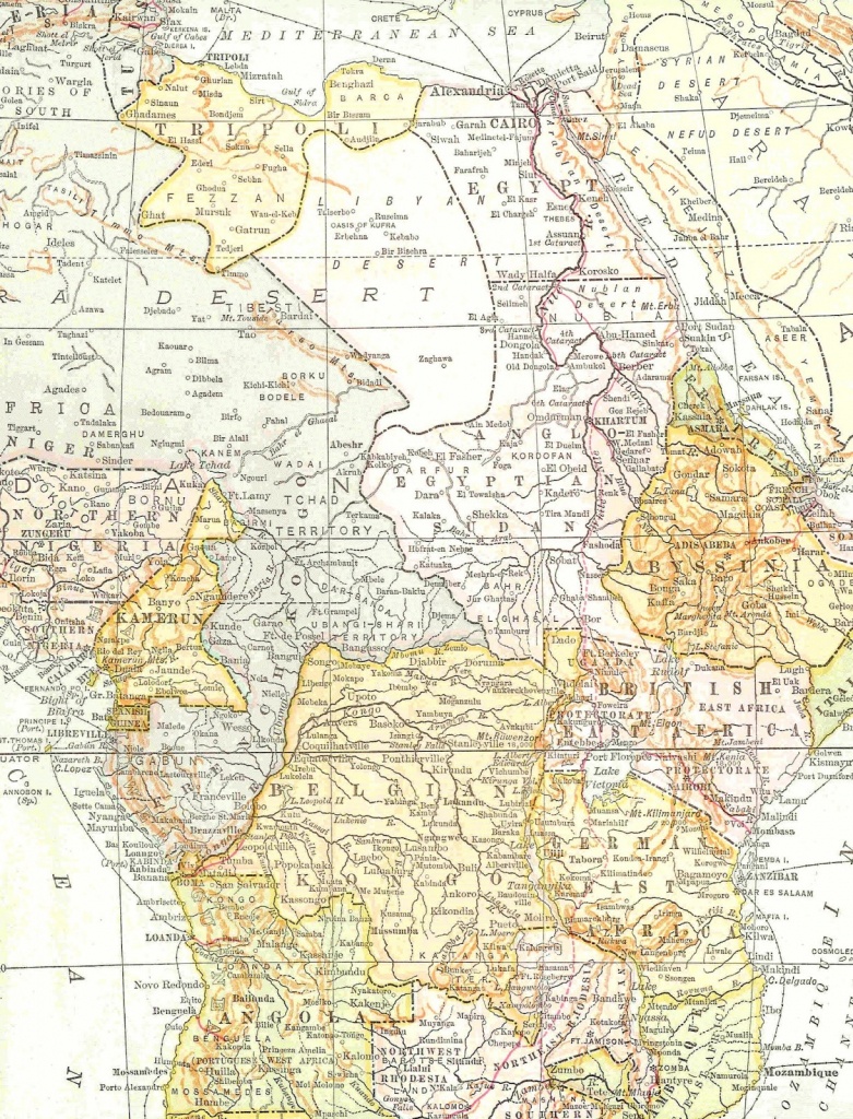 Antique Images: Free Digital Map Background: Vintage Map Of Africa - Printable Map Paper