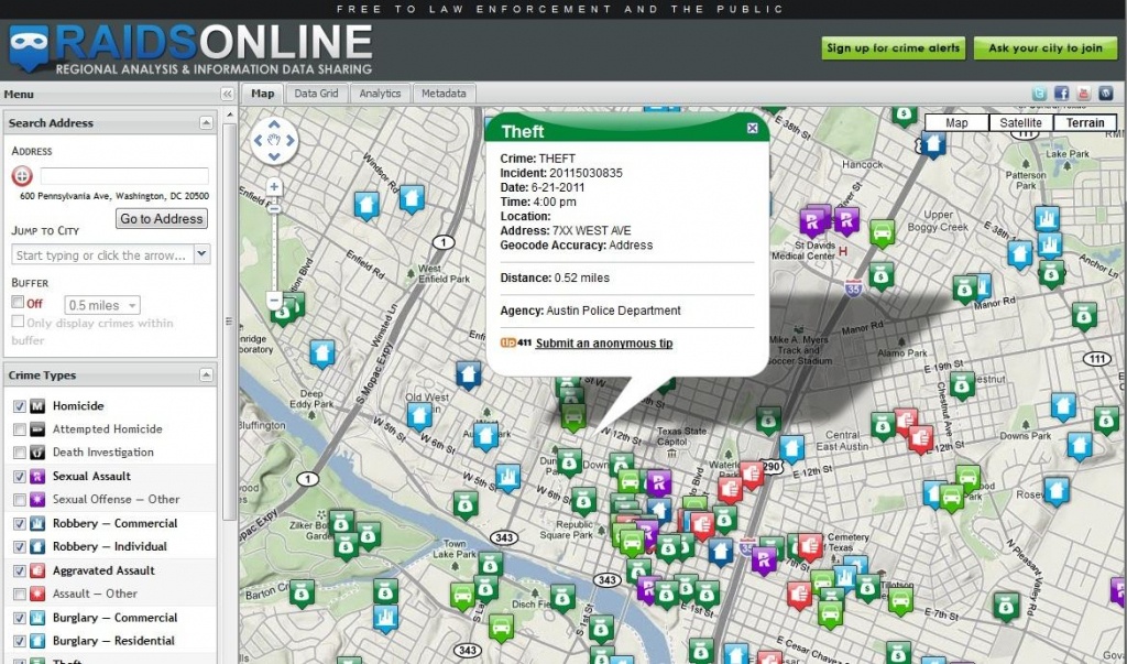 Apd Launches New Online Crime Mapping Tool | Kut - Texas Crime Map