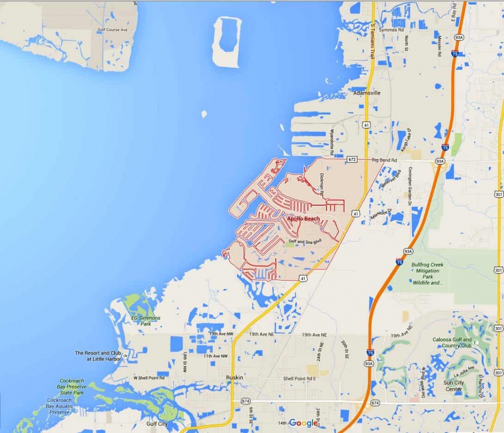 Apollo Beach Fl – Landscape - Map Of Florida Showing Apollo Beach