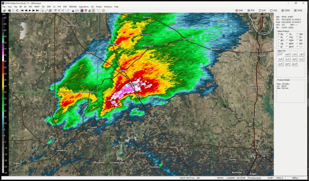 April 11Th 2016 Hail Storm - Texas Hail Storm Map