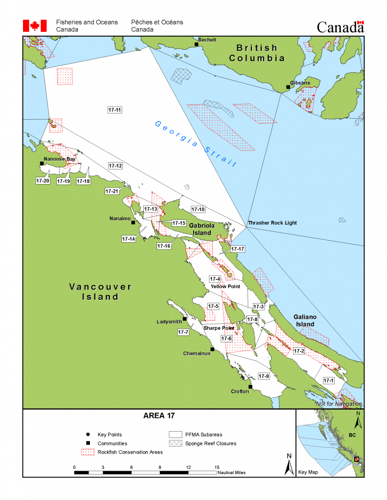 Area 17 (Nanaimo) - Bc Tidal Waters Sport Fishing Guide - Northern California Fishing Map