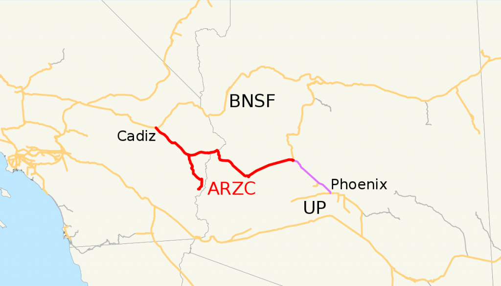 Arizona And California Railroad - Wikipedia - Earp California Map