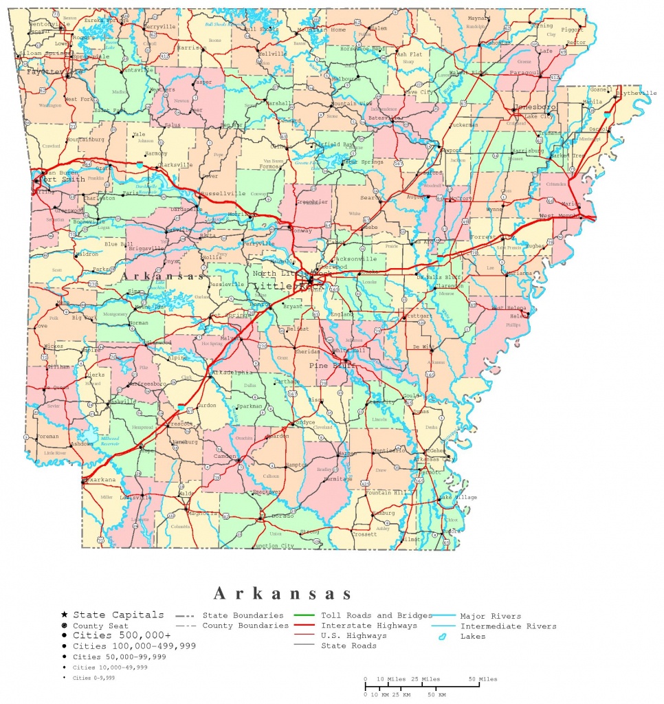 Arkansas Printable Map - Free Printable State Road Maps