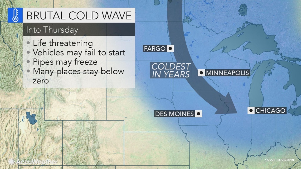 As Polar Vortex Tightens Its Grip On Midwestern Us, Accuweather - Florida Temp Map