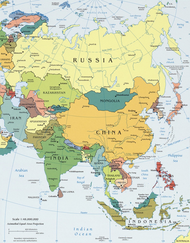 Asia - Political Map - Asia Political Map Printable