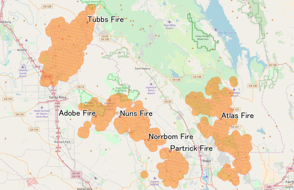 Atlas Fire - Wikipedia - 2017 California Wildfires Map