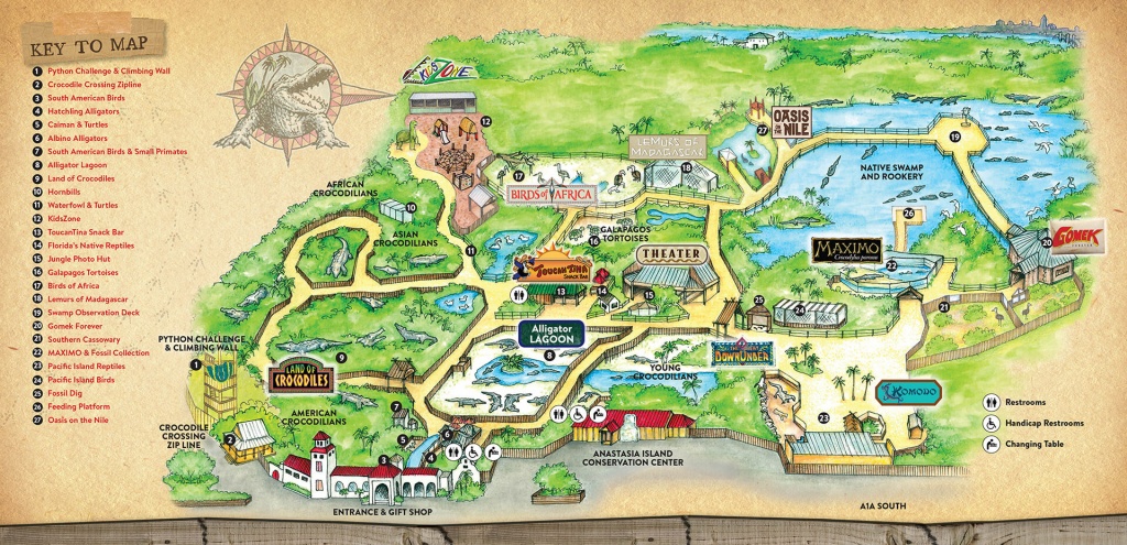 Attractions Exhibits St Augustine Alligator Farm Zoological Park St Augustine Florida Map Of Attractions 