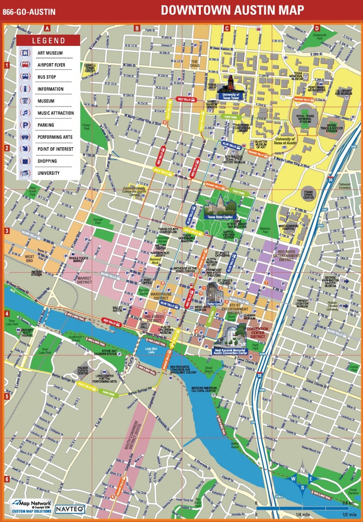 Austin Tourist Attractions Map - Texas Sightseeing Map